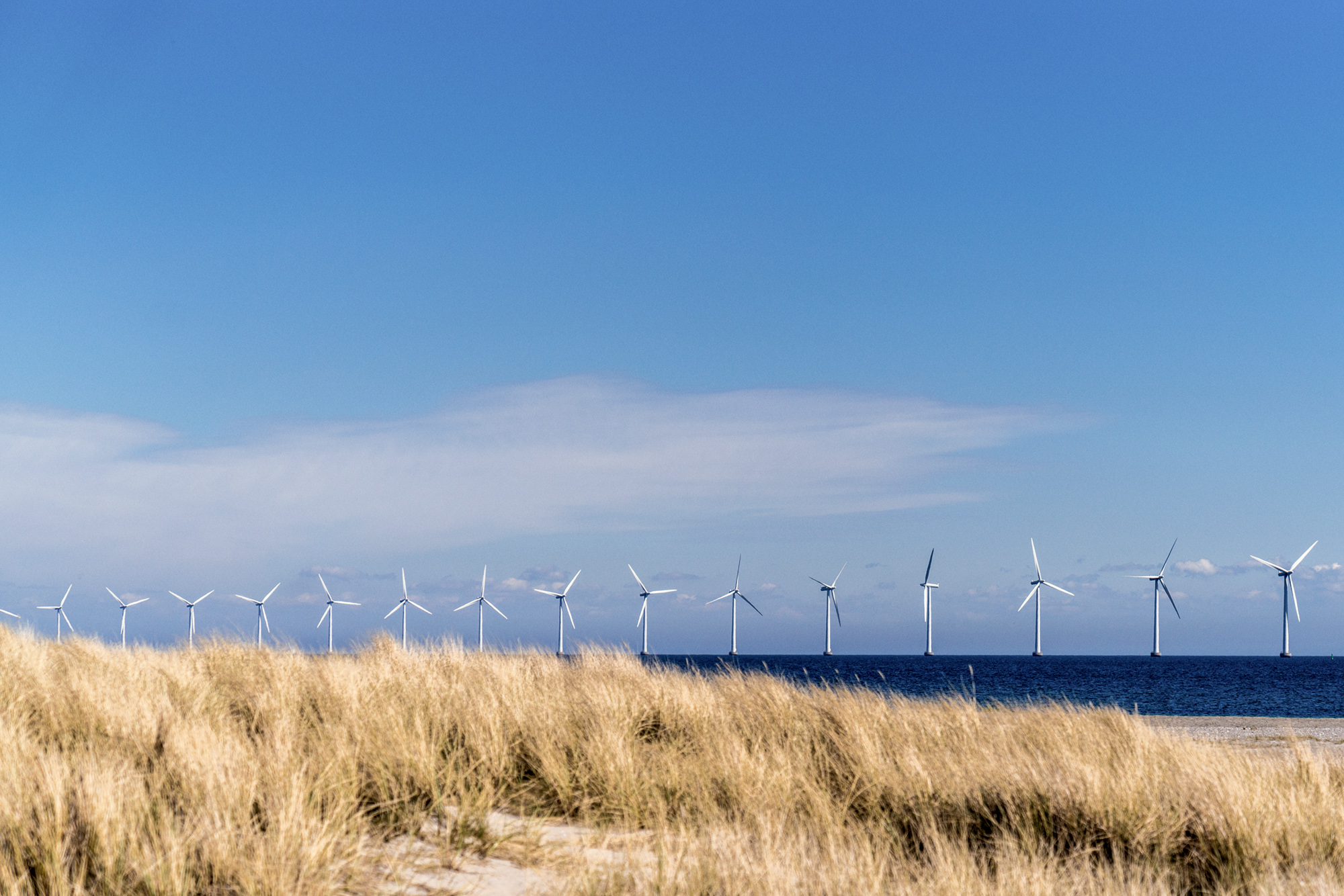 Windturbine,Near,Copenhagen,Beach